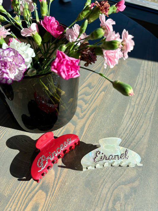 Custom Handmade Double-sided Rhinestone Hair Clip